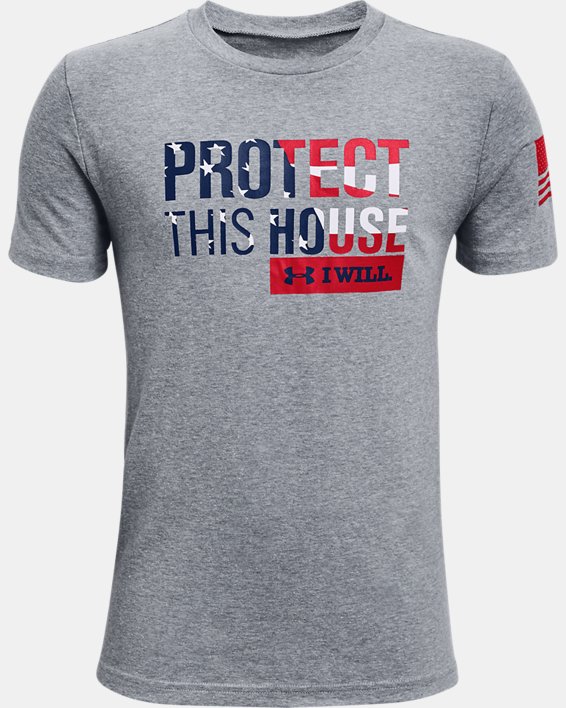 Boys' UA Freedom PTH T-Shirt, Gray, pdpMainDesktop image number 0
